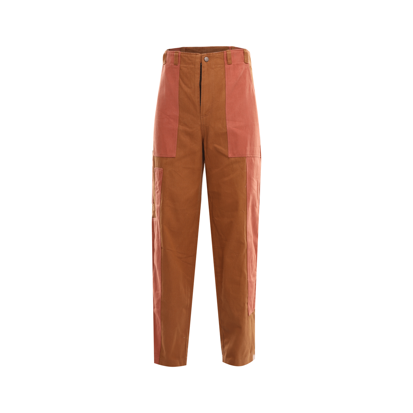 DUAL TONE PATCHED DENIM PANTS