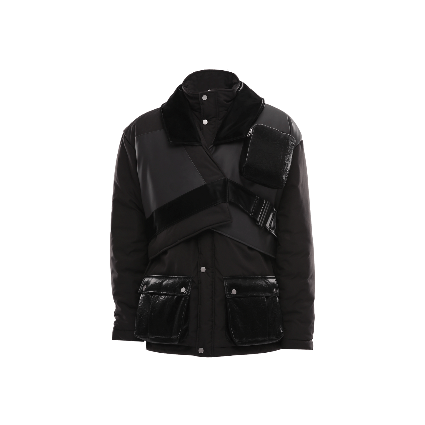T-9 OVERSIZED VEGAN LEATHER JACKET